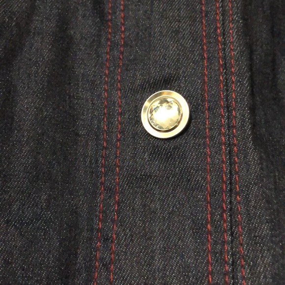 Unique Vintage Dark Denim Blue Swing Skirt Size 2x - Picture 4 of 5